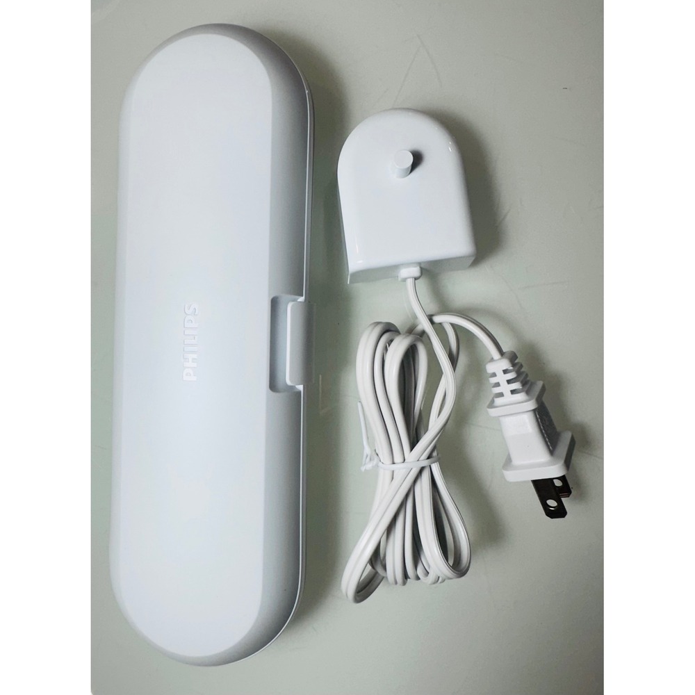 Philips Sonicare Travel Case and HX6100 Charging Base White Replacement Set
